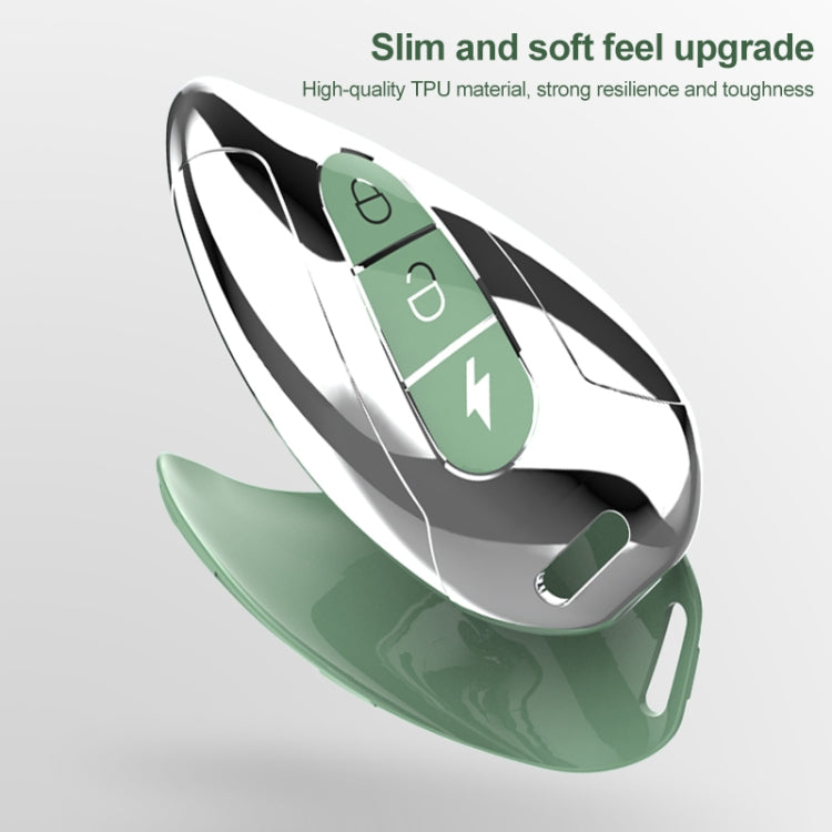 Electric Vehicle Key Electroplated TPU Case For AIMA C (Black) - Car Key Cases by PMC TechLife | Online Shopping South Africa | PMC TechLife | Buy Now Pay Later Mobicred