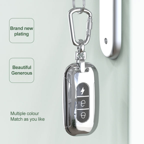 Electric Vehicle Key Electroplated TPU Case For AIMA C (Black)