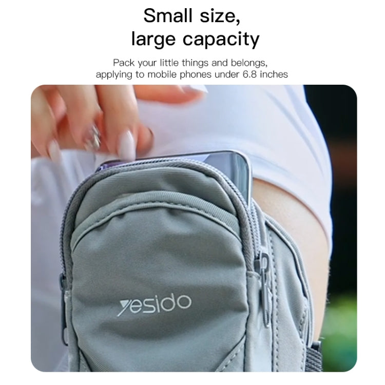 Yesido WB12 Outdoor Sports Running Phone Arm Bag (Grey) - Other by Yesido | Online Shopping South Africa | PMC Jewellery | Buy Now Pay Later Mobicred
