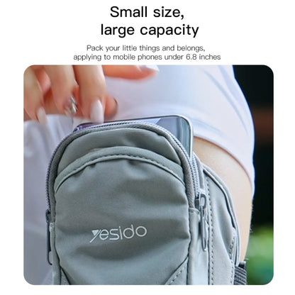 Yesido WB12 Outdoor Sports Running Phone Arm Bag (Grey) - Other by Yesido | Online Shopping South Africa | PMC Jewellery | Buy Now Pay Later Mobicred