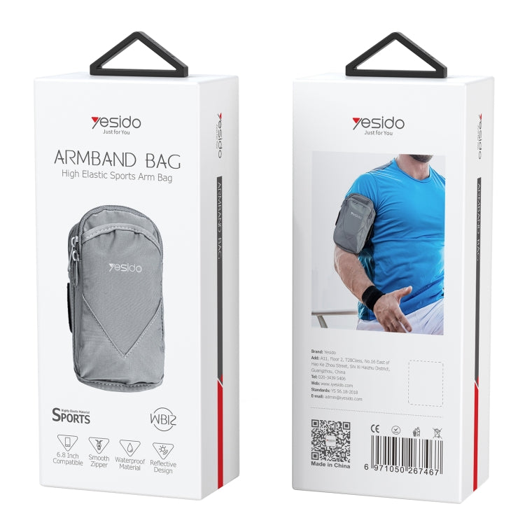 Yesido WB12 Outdoor Sports Running Phone Arm Bag (Grey) - Other by Yesido | Online Shopping South Africa | PMC Jewellery | Buy Now Pay Later Mobicred