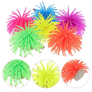 Aquarium Articles Decoration TPR Simulation Sea Urchin Ball Coral with Point, Size: M, Diameter: 10cm(Purple)
