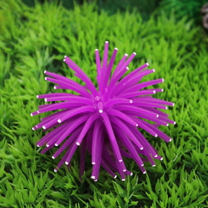 Aquarium Articles Decoration TPR Simulation Sea Urchin Ball Coral with Point, Size: L, Diameter: 13cm(Purple) - free shipping - PMC Jewellery - Order now!
