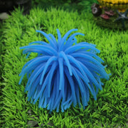 Aquarium Articles Decoration TPR Simulation Sea Urchin Ball Coral, Size: M, Diameter: 10cm(Blue)