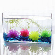 Aquarium Articles Decoration TPR Simulation Sea Urchin Ball Coral, Size: M, Diameter: 10cm(Yellow)