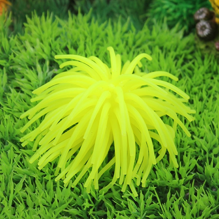 Aquarium Articles Decoration TPR Simulation Sea Urchin Ball Coral, Size: S, Diameter: 7cm(Yellow) - Fish Tank Decoration by PMc TechLife | Online Shopping South Africa | PMc TechLife | Buy Now Pay Later Mobicred