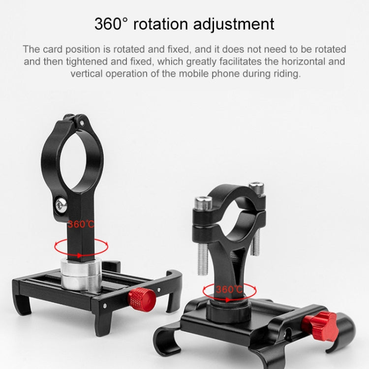 PROMEND SJJ-275 Bicycle Aluminum Alloy Phone Holder for Handlebar (Black) - Holders by PROMEND | Online Shopping South Africa | PMC TechLife | Buy Now Pay Later Mobicred