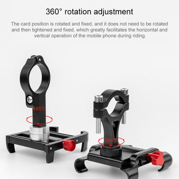 PROMEND SJJ-275 Bicycle Aluminum Alloy Phone Holder for Handlebar (Titanium Color)