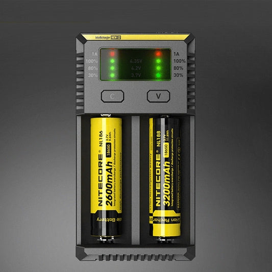 Nitecore NEW i2 Intelligent Digi Smart Charger with LED Indicator for 14500, 16340 (RCR123), 18650, 22650, 26650, Ni-MH and Ni-Cd (AA, AAA) Battery - free shipping - PMC Jewellery - Order now!
