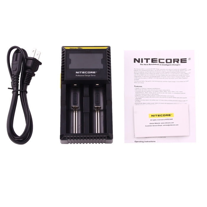 Nitecore D2 Intelligent Digi Smart Charger with LED Indicator for 14500, 16340 (RCR123), 18650, 22650, 26650, Ni-MH and Ni-Cd (AA, AAA) Battery - Charger & Converter by PMC TechLife | Online Shopping South Africa | PMC TechLife | Buy Now Pay Later Mobicred