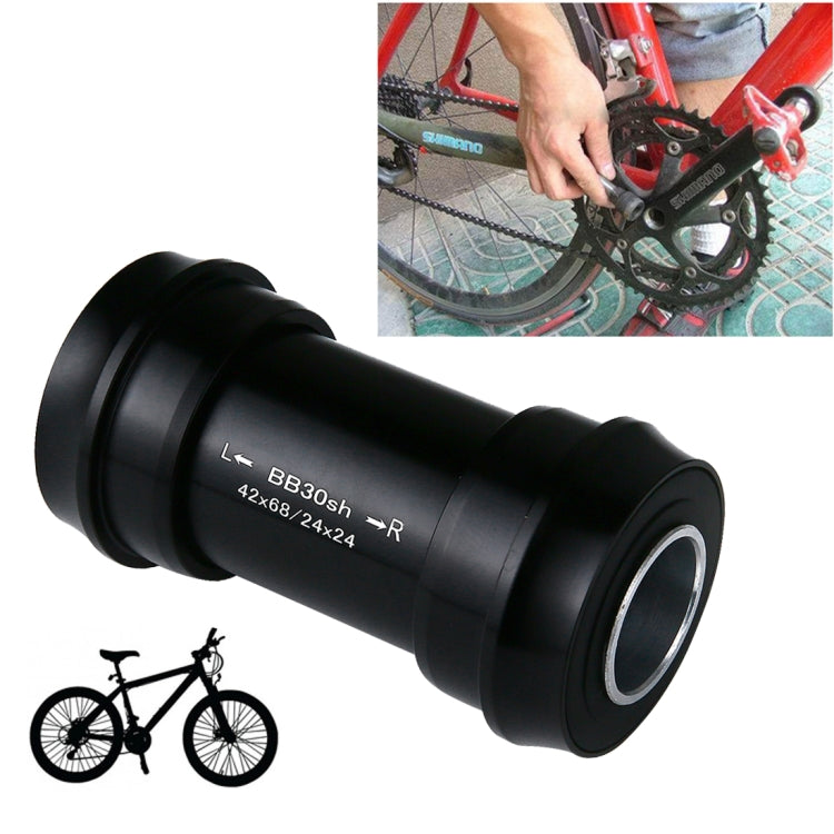 BB30 Press Fit Style Bottom Bracket Fits 68-73mm for SHIMANO, Prowheel, SRAM GXP Mountain Bike(Black) - Bottom Brackets by PMC TechLife | Online Shopping South Africa | PMC TechLife | Buy Now Pay Later Mobicred