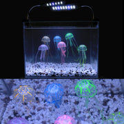 Aquarium Articles Decoration Silicone Simulation Fluorescent Sucker Jellyfish, Size: 5*17cm(Green)