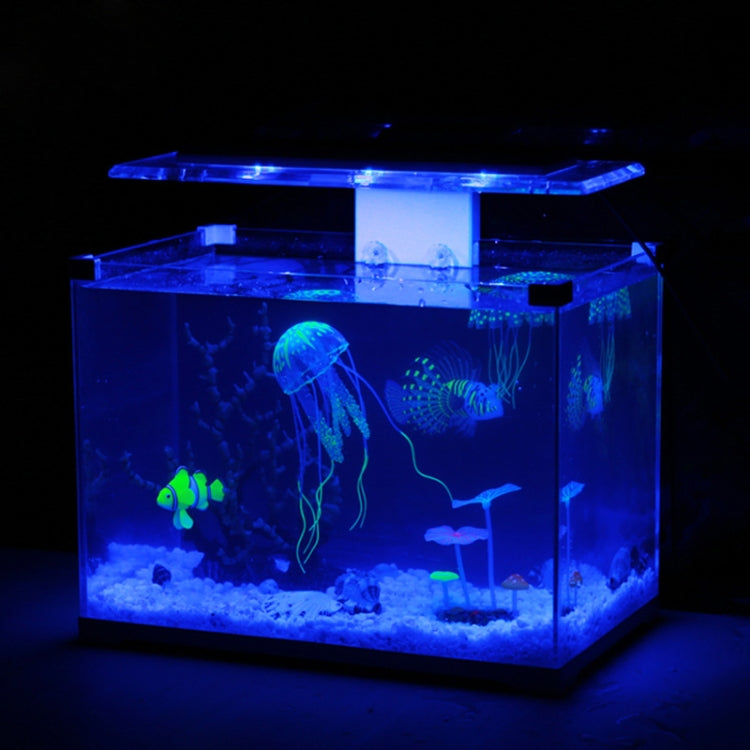 Aquarium Articles Decoration Silicone Simulation Fluorescent Sucker Jellyfish, Size: 5*17cm(Yellow)