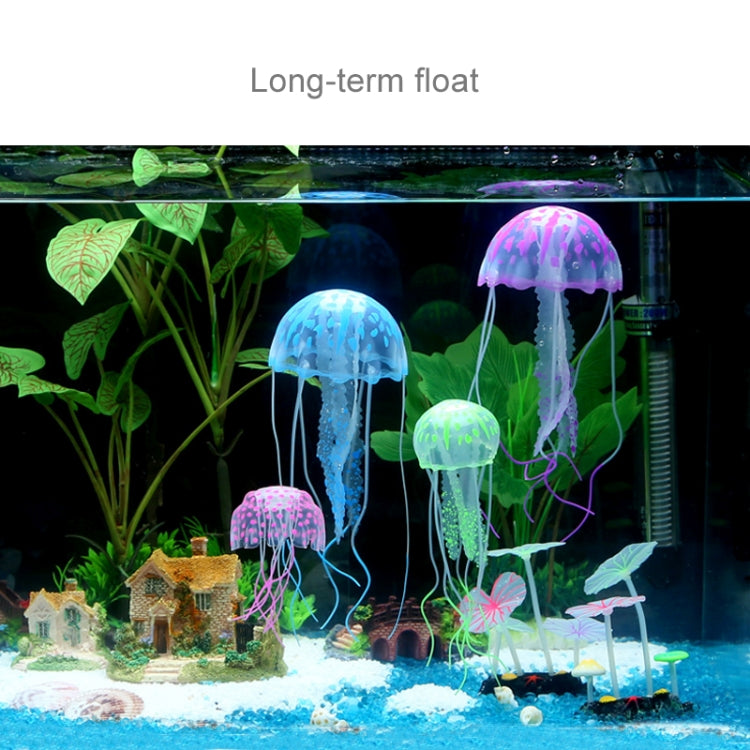 Aquarium Articles Decoration Silicone Simulation Fluorescent Sucker Jellyfish, Size: 8*20cm(Green) - free shipping - PMc TechLife - Order now!