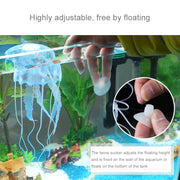 Aquarium Articles Decoration Silicone Simulation Fluorescent Sucker Jellyfish, Size: 8*20cm(Blue)