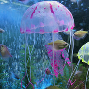 Aquarium Articles Decoration Silicone Simulation Fluorescent Sucker Jellyfish, Size: 8*20cm(Purple)