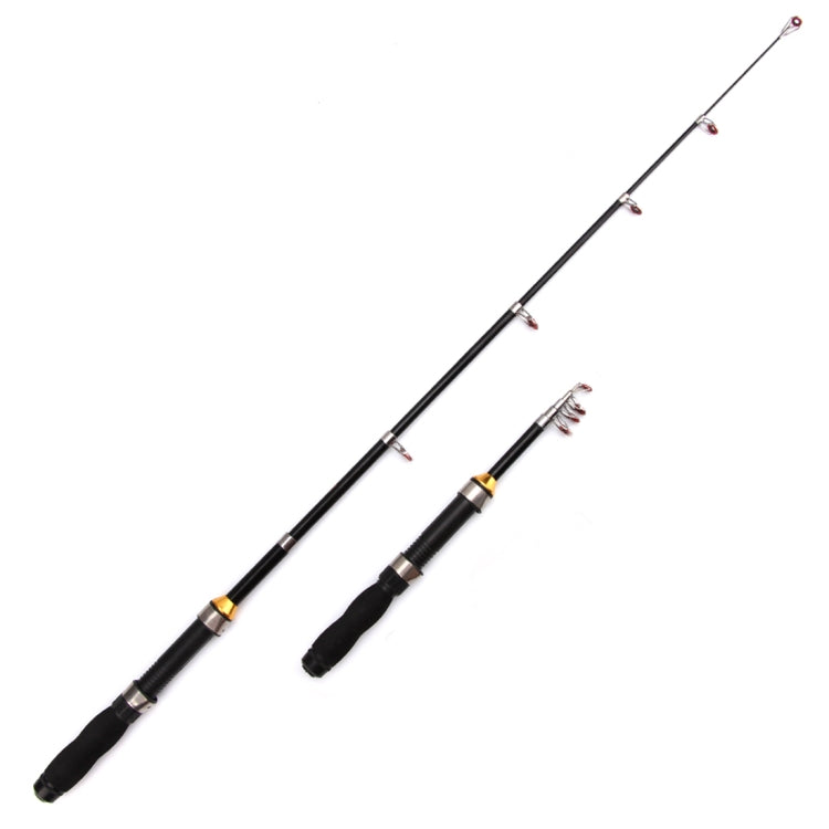 32cm Portable Telescopic Sea Fishing Rod Mini Fishing Pole, Extended Length : 1.5m, Black Tube-type Reel Seat - Fishing Rods & Accessories by PMC Jewellery | Online Shopping South Africa | PMC Jewellery | Buy Now Pay Later Mobicred