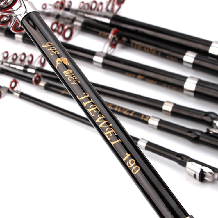 30cm Portable Telescopic Sea Fishing Rod Mini Fishing Pole, Extended Length : 1.0m, Black Clip Reel Seat