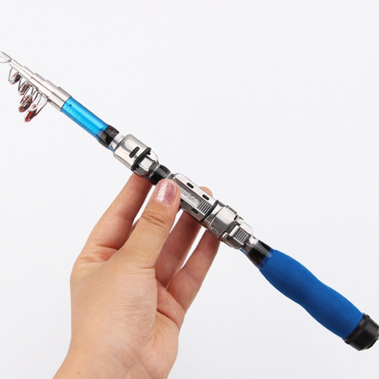 30cm Portable Telescopic Sea Fishing Rod Mini Fishing Pole, Extended Length : 1.0m, Blue Clip Reel Seat