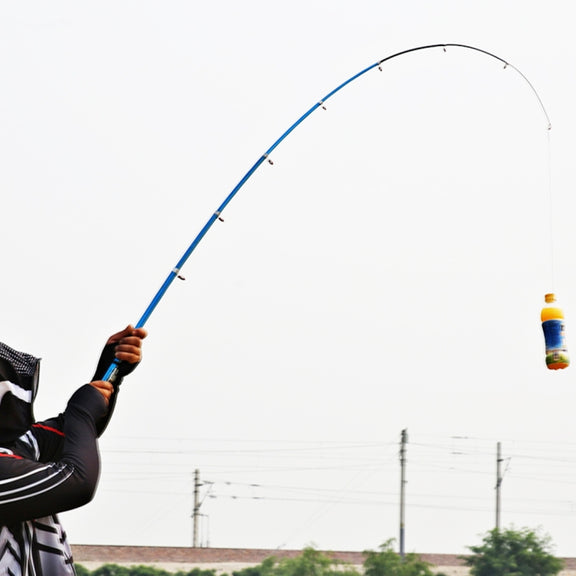 30cm Portable Telescopic Sea Fishing Rod Mini Fishing Pole, Extended Length : 1.0m, Blue Clip Reel Seat