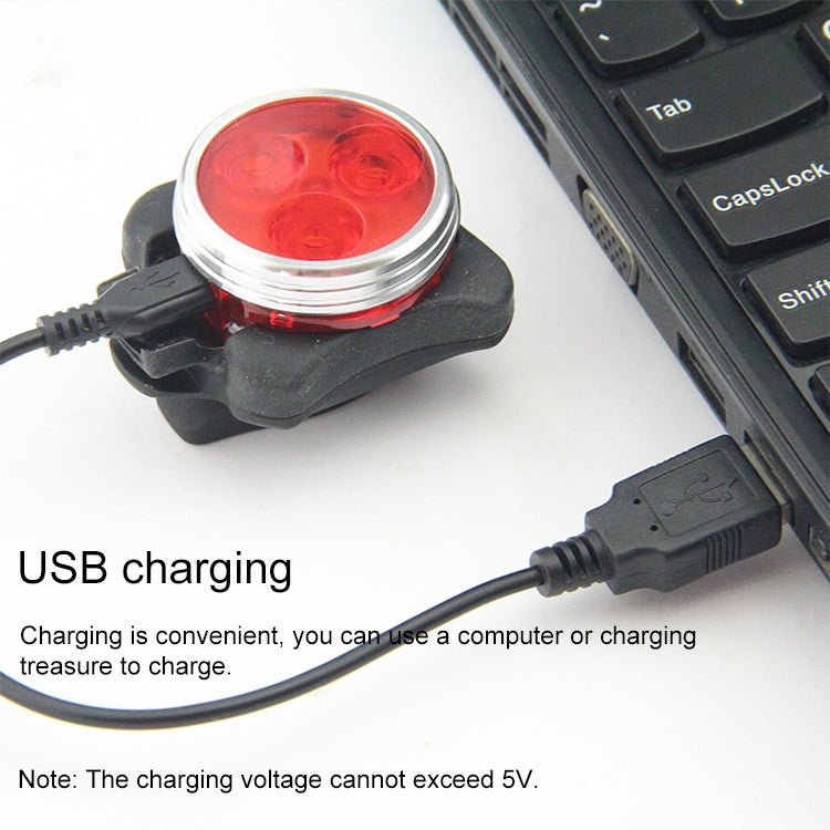 COB Lamp Bead 160LM USB Charging Four-speed Waterproof Bicycle Headlight / Taillight Set,  Red Blue Light Dimming 650MA - Headlights by PMC TechLife | Online Shopping South Africa | PMC TechLife | Buy Now Pay Later Mobicred