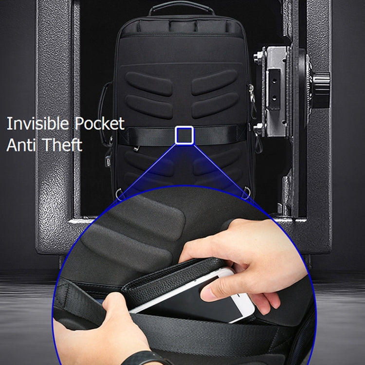 Bopai 751-006641 Large Capacity Business Fashion Breathable Laptop Backpack with External USB Interface, Size: 30 x 15 x 44cm(Black)