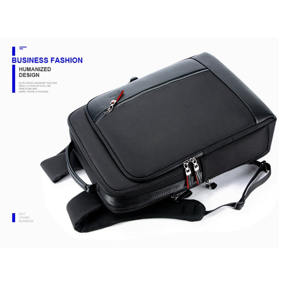 Bopai 751-006641 Large Capacity Business Fashion Breathable Laptop Backpack with External USB Interface, Size: 30 x 15 x 44cm(Black)