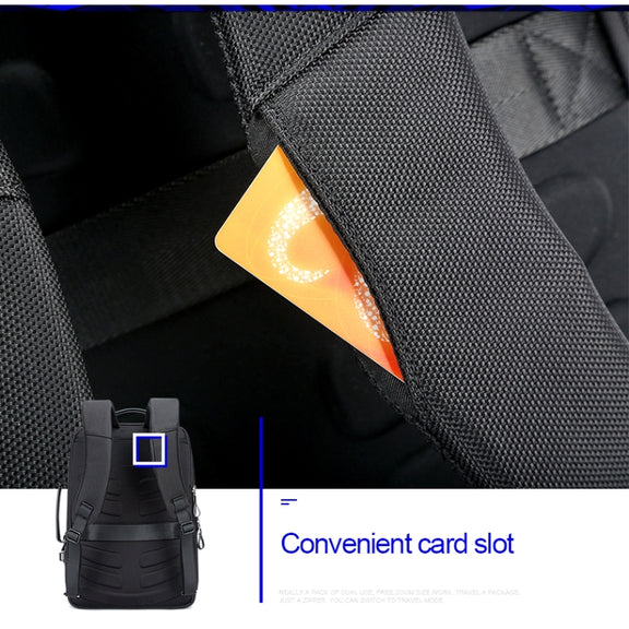 Bopai 751-006641 Large Capacity Business Fashion Breathable Laptop Backpack with External USB Interface, Size: 30 x 15 x 44cm(Black)