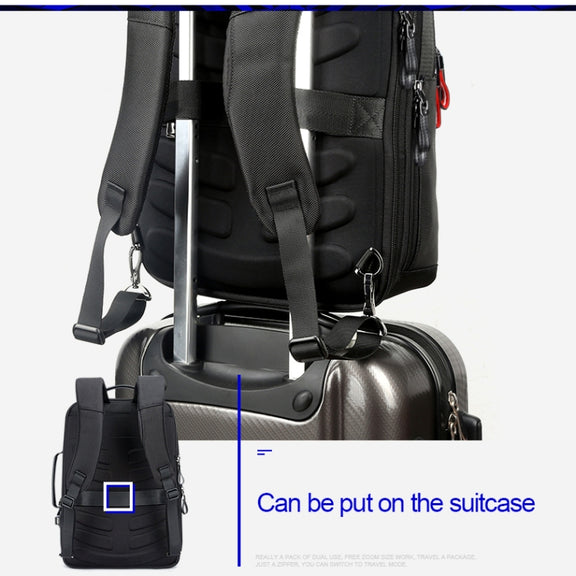 Bopai 751-006641 Large Capacity Business Fashion Breathable Laptop Backpack with External USB Interface, Size: 30 x 15 x 44cm(Black)