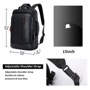 Bopai 751-006641 Large Capacity Business Fashion Breathable Laptop Backpack with External USB Interface, Size: 30 x 15 x 44cm(Black)