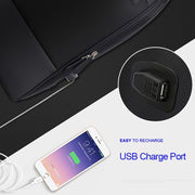 Bopai 751-006881 Business Anti-theft Water-resistant Large Capacity Double Shoulder Bag,with USB Charging Port, Size: 30x14x44cm(Black)