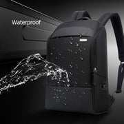 Bopai 751-006881 Business Anti-theft Water-resistant Large Capacity Double Shoulder Bag,with USB Charging Port, Size: 30x14x44cm(Black)