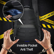 Bopai 751-006881 Business Anti-theft Water-resistant Large Capacity Double Shoulder Bag,with USB Charging Port, Size: 30x14x44cm(Black)