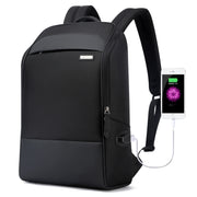 Bopai 751-006881 Business Anti-theft Water-resistant Large Capacity Double Shoulder Bag,with USB Charging Port, Size: 30x14x44cm(Black)