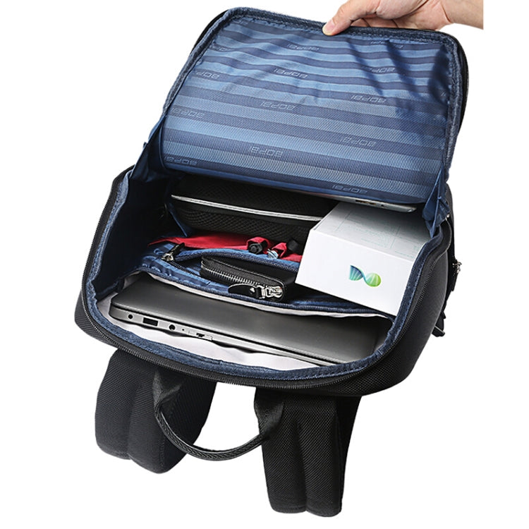 Bopai 751-006881 Business Anti-theft Water-resistant Large Capacity Double Shoulder Bag,with USB Charging Port, Size: 30x14x44cm(Black)