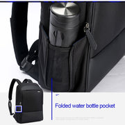 Bopai 751-006881 Business Anti-theft Water-resistant Large Capacity Double Shoulder Bag,with USB Charging Port, Size: 30x14x44cm(Black)