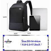 Bopai 751-006881 Business Anti-theft Water-resistant Large Capacity Double Shoulder Bag,with USB Charging Port, Size: 30x14x44cm(Black)