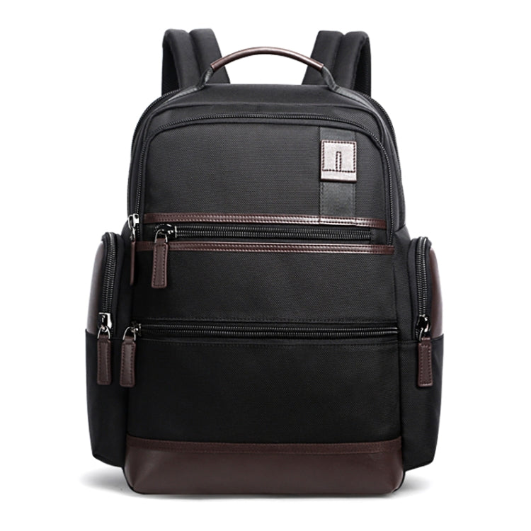 Bopai 751-007291 Business Anti-theft Water-resistant Large Capacity Double Shoulder Bag,with USB Charging Port, Size: 34x19x43.5cm (Black)
