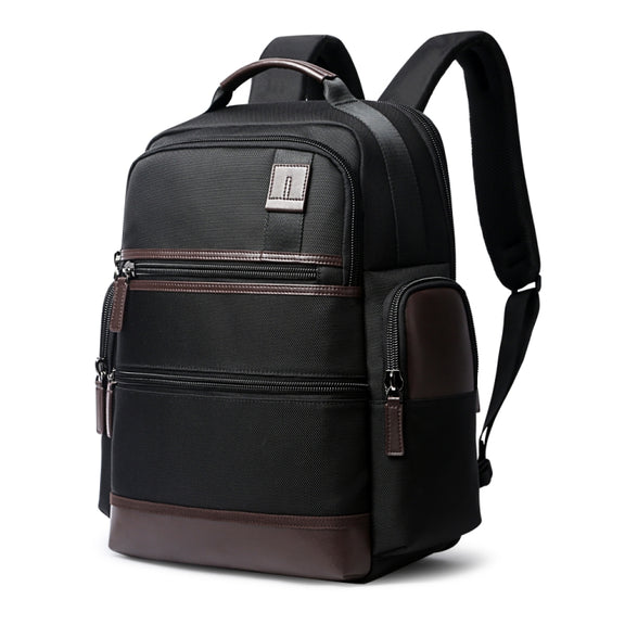 Bopai 751-007291 Business Anti-theft Water-resistant Large Capacity Double Shoulder Bag,with USB Charging Port, Size: 34x19x43.5cm (Black)