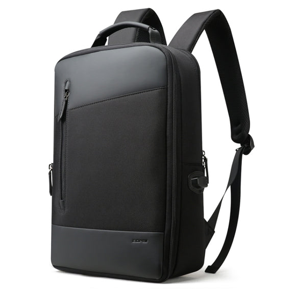 Bopai 851-009911 Business Anti-theft Water-resistant Large Capacity Double Shoulder Bag,with USB Charging Port, Size: 30.5x13x45cm (Black)