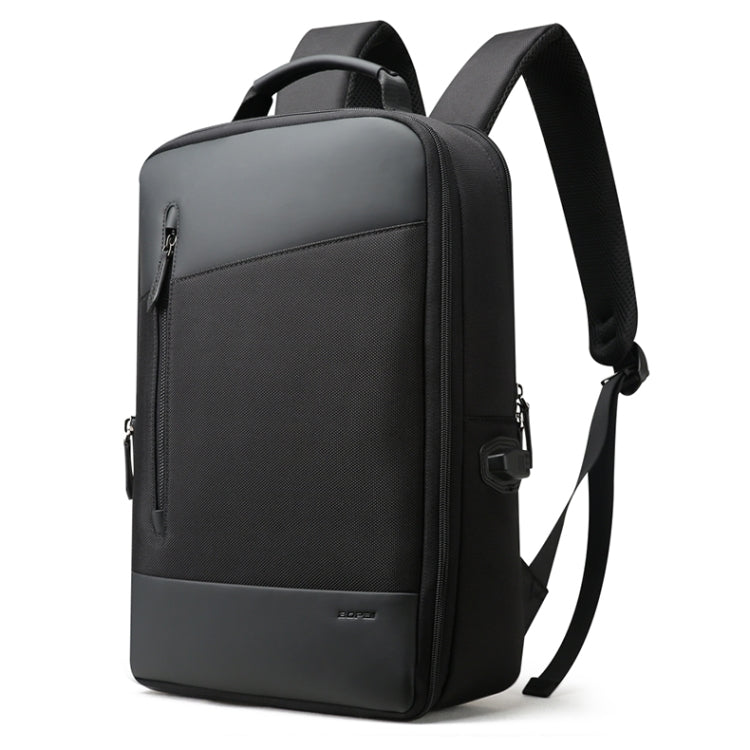 Bopai 851-009911 Business Anti-theft Water-resistant Large Capacity Double Shoulder Bag,with USB Charging Port, Size: 30.5x13x45cm (Black)