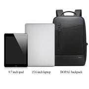 Bopai 851-009911 Business Anti-theft Water-resistant Large Capacity Double Shoulder Bag,with USB Charging Port, Size: 30.5x13x45cm (Black)