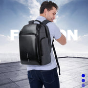 Bopai 851-010128 Business Anti-theft Water-resistant Large Capacity Double Shoulder Bag,with USB Charging Port, Size: 34x19x43cm (Black)