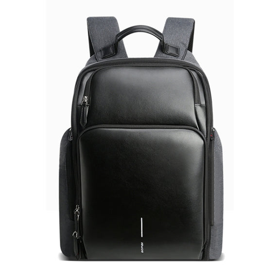 Bopai 851-010128 Business Anti-theft Water-resistant Large Capacity Double Shoulder Bag,with USB Charging Port, Size: 34x19x43cm (Black)