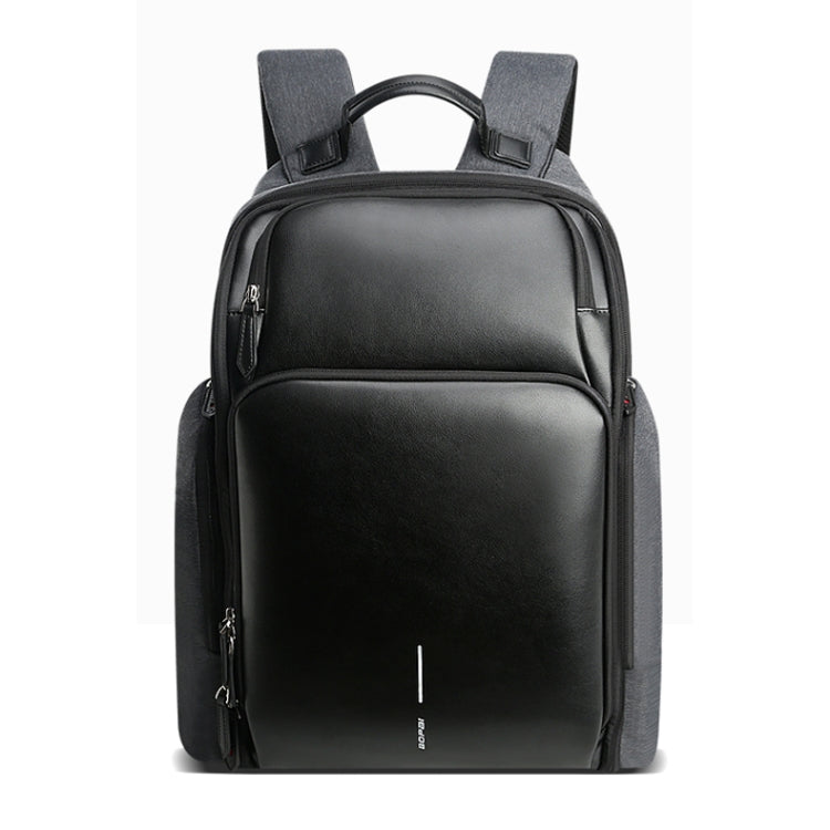 Bopai 851-010128 Business Anti-theft Water-resistant Large Capacity Double Shoulder Bag,with USB Charging Port, Size: 34x19x43cm (Black)