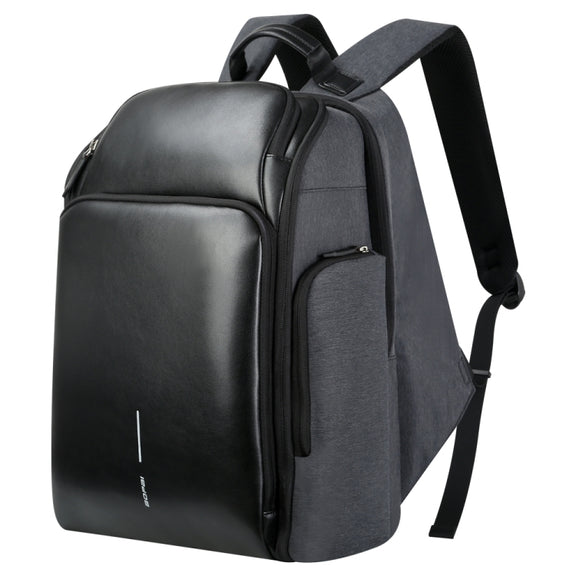 Bopai 851-010128 Business Anti-theft Water-resistant Large Capacity Double Shoulder Bag,with USB Charging Port, Size: 34x19x43cm (Black)