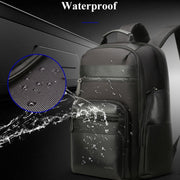 Bopai 851-014211 Business Anti-theft Water-resistant Three-layer Large Capacity Double Shoulder Bag,with USB Charging Port, Size: 35.5x24x45cm (Black)