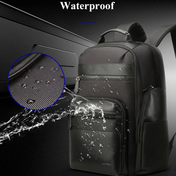 Bopai 851-014211 Business Anti-theft Water-resistant Three-layer Large Capacity Double Shoulder Bag,with USB Charging Port, Size: 35.5x24x45cm (Black)