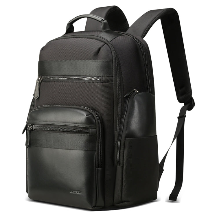 Bopai 851-014211 Business Anti-theft Water-resistant Three-layer Large Capacity Double Shoulder Bag,with USB Charging Port, Size: 35.5x24x45cm (Black)