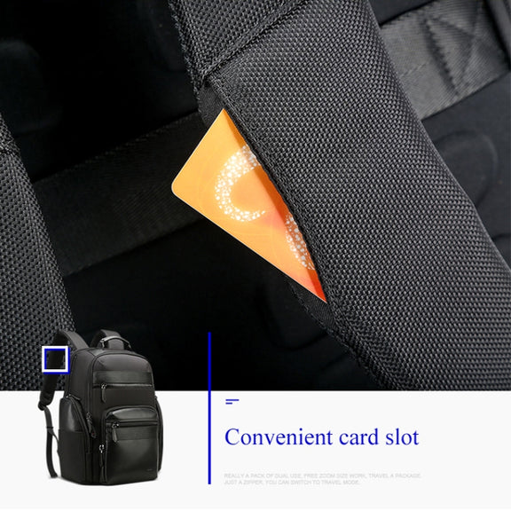 Bopai 851-014211 Business Anti-theft Water-resistant Three-layer Large Capacity Double Shoulder Bag,with USB Charging Port, Size: 35.5x24x45cm (Black)